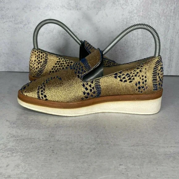 Free People Snake Eyes Loafe Gold Platform Shoe Women's Size 36 fits Sz … - Picture 10 of 14